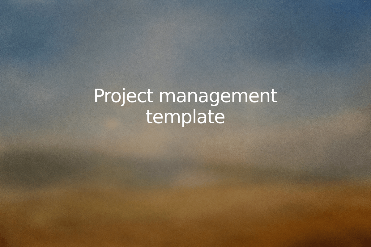 Project management template — SheetSteps