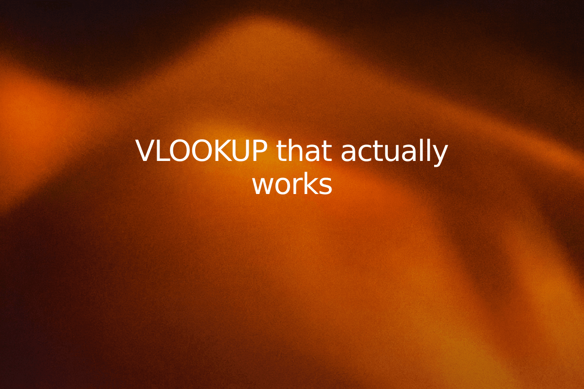 VLOOKUP that actually works — SheetSteps