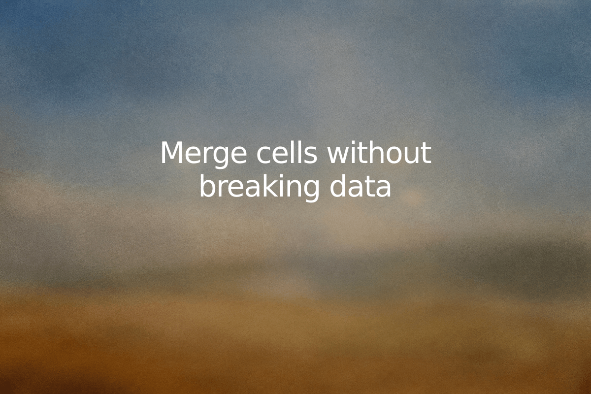 Merge cells without breaking data — SheetSteps
