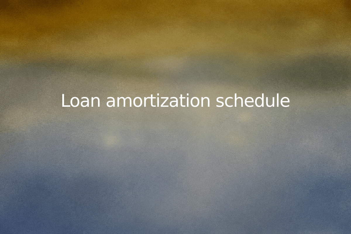 Loan amortization schedule — SheetSteps