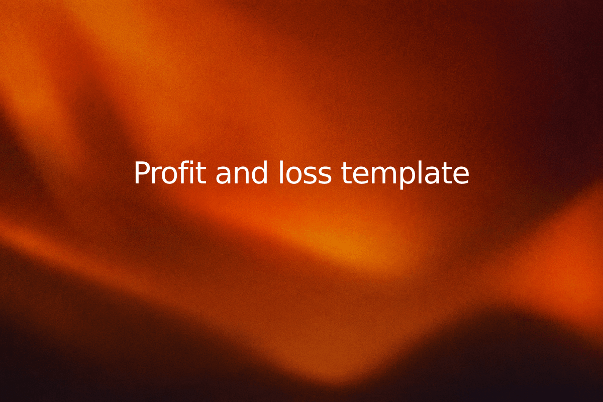 Profit and loss template — SheetSteps