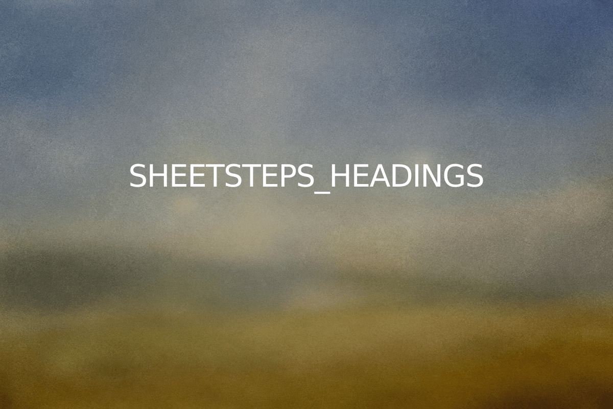SHEETSTEPS_HEADINGS — SheetSteps
