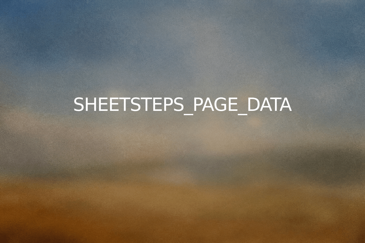 SHEETSTEPS_PAGE_DATA — SheetSteps