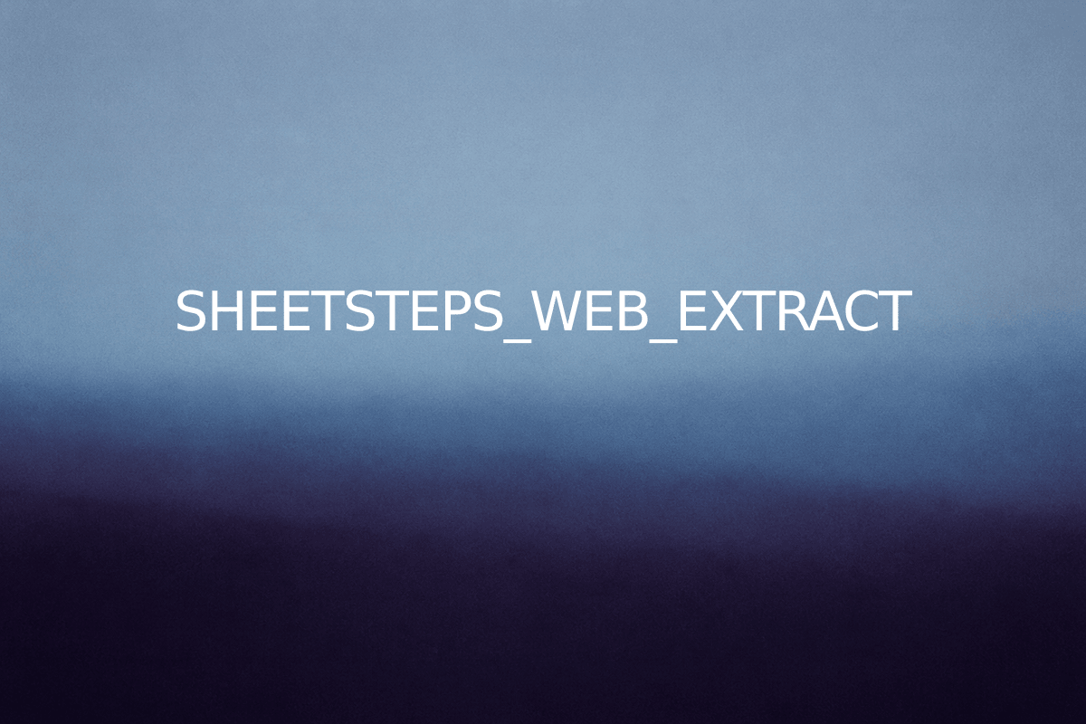 SHEETSTEPS_WEB_EXTRACT — SheetSteps